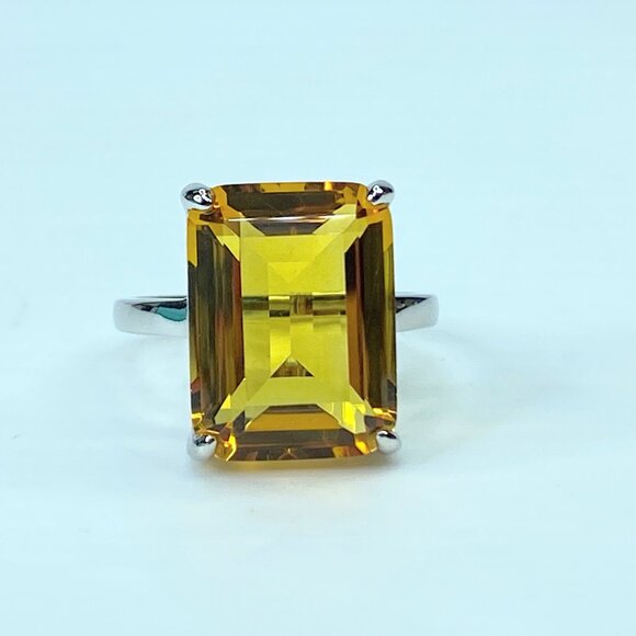 Tiffany & Co. Sterling Silver Sparklers Citrine Ring s8 JR693 - Picture 2 of 10